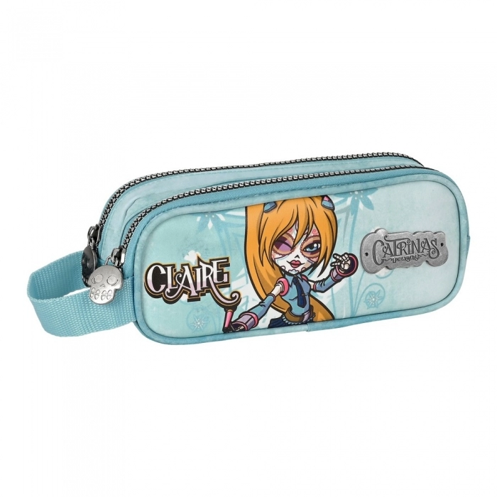 Estuche Escolar Catrinas Claire, Noelia & Lila Azul (21 x 8 x 6 cm) Estuche Escolar Catrinas Claire, Noelia & Lila Azul (21 x 8 x 6 cm)