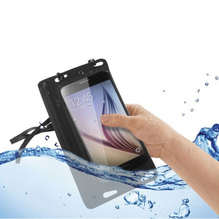 Funda para Móvil KSIX Negro (Sumergible) Funda para Móvil KSIX Negro (Sumergible)