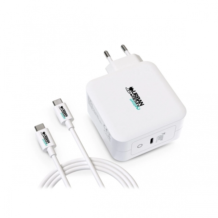 Cargador de Pared + Cable USB C Urban Factory GSC10UF Blanco