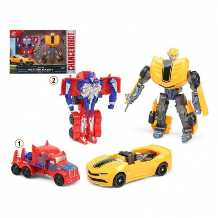 Super Robot Transformable Rojo Amarillo