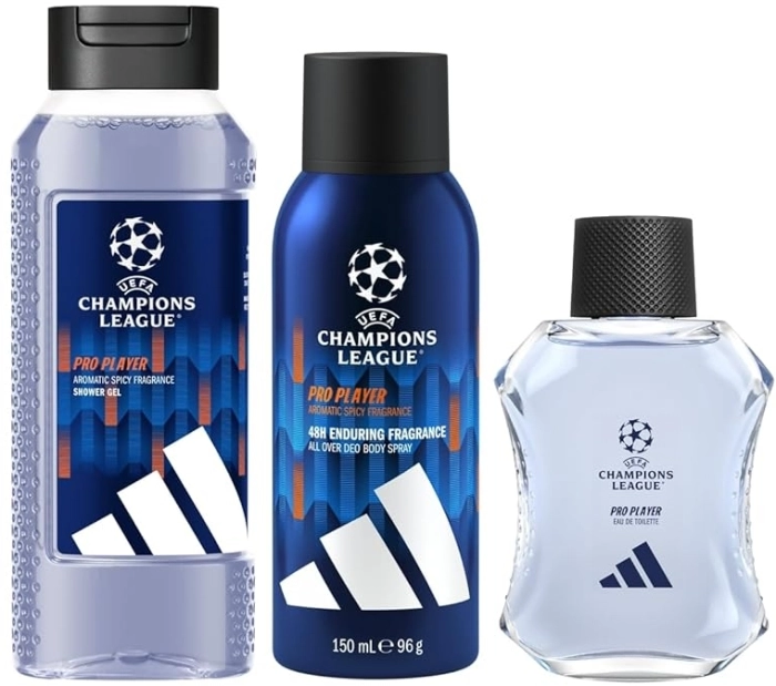 Set Uefa Pro Player 100ml + Shower Gel 250ml + Deo Spray 150ml