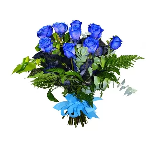 Comprar Ramo 12 Rosas Azules ▷ Perfumerias.com