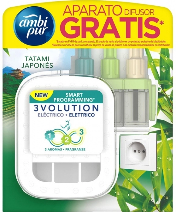 Ambipur 3Volution Tatami Japonés Disfusor + Recarga Ambipur 3Volution Tatami Japonés Disfusor + Recarga