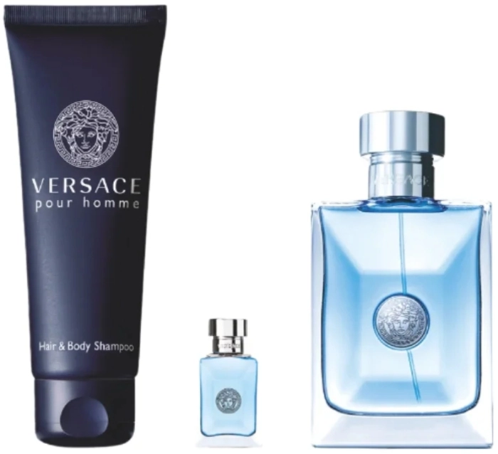 Set Versace pour Homme 100ml + 5ml + Hair & Body Shampoo 150ml
