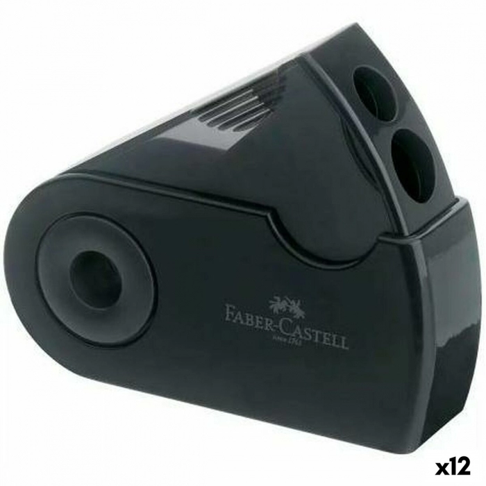 Sacapuntas Faber-Castell Sleeve  Negro (12 Unidades)