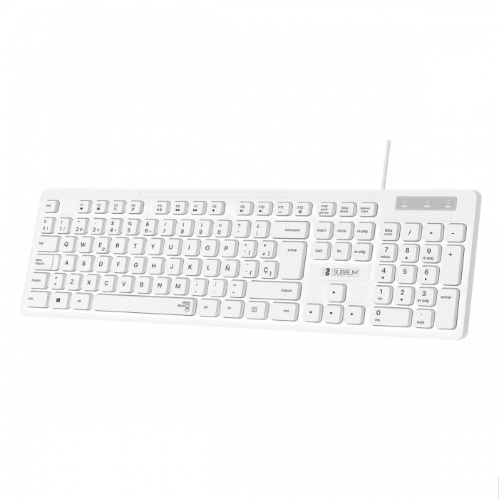 Teclado Subblim SUBKBC0SSK51 Blanco