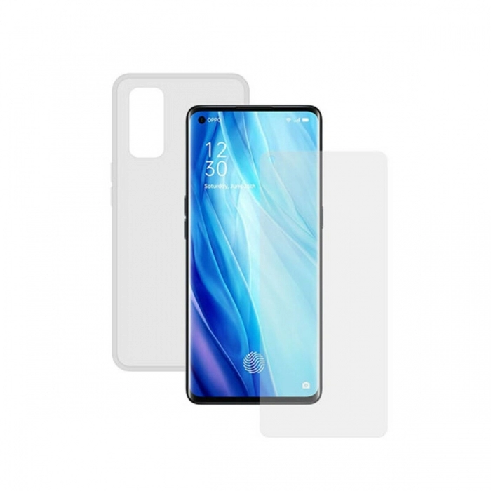 Protector de Pantalla Cristal Templado para Móvil + Funda para Móvil Oppo Reno 4 Protector de Pantalla Cristal Templado para Móvil + Funda para Móvil Oppo Reno 4