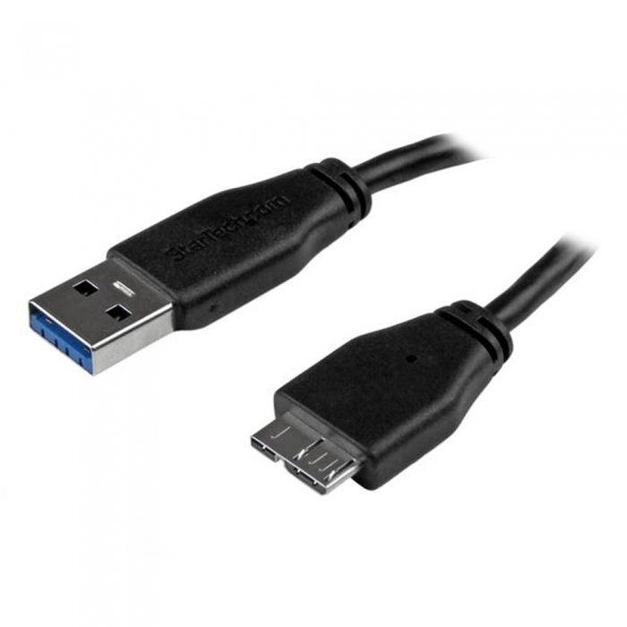 Cable USB a Micro USB Startech USB3AUB3MS           Negro