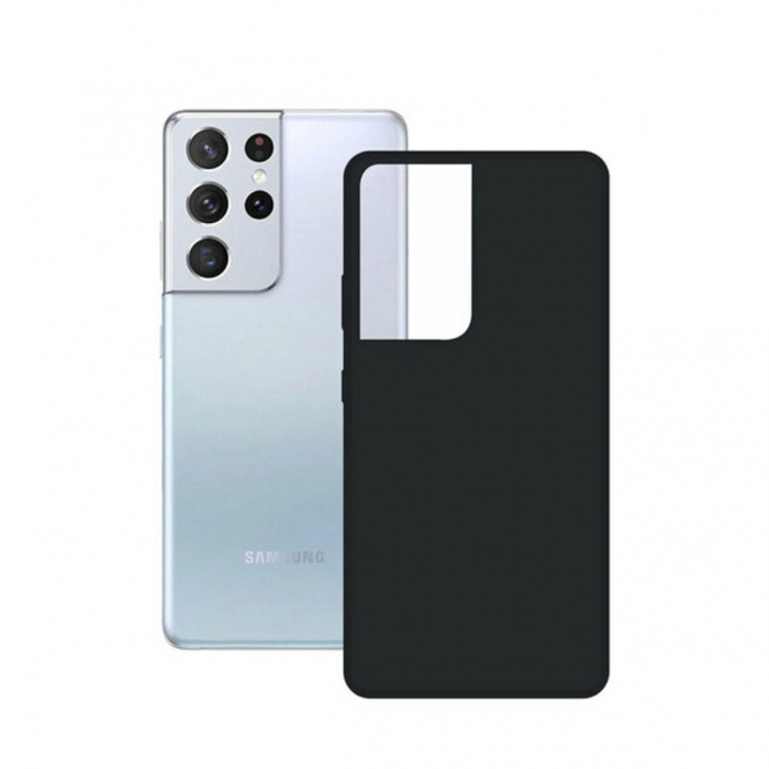 Funda para Móvil Samsung Galaxy S21 Ultra KSIX Silk TPU Negro Funda para Móvil Samsung Galaxy S21 Ultra KSIX Silk TPU Negro