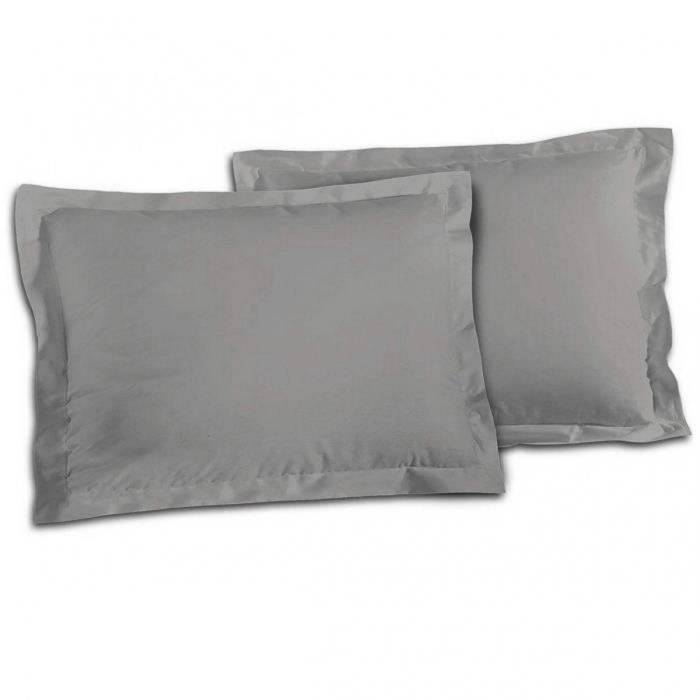 Funda de almohada Lovely Home 100 % algodón 2 Piezas Gris claro (50 x 70 cm)