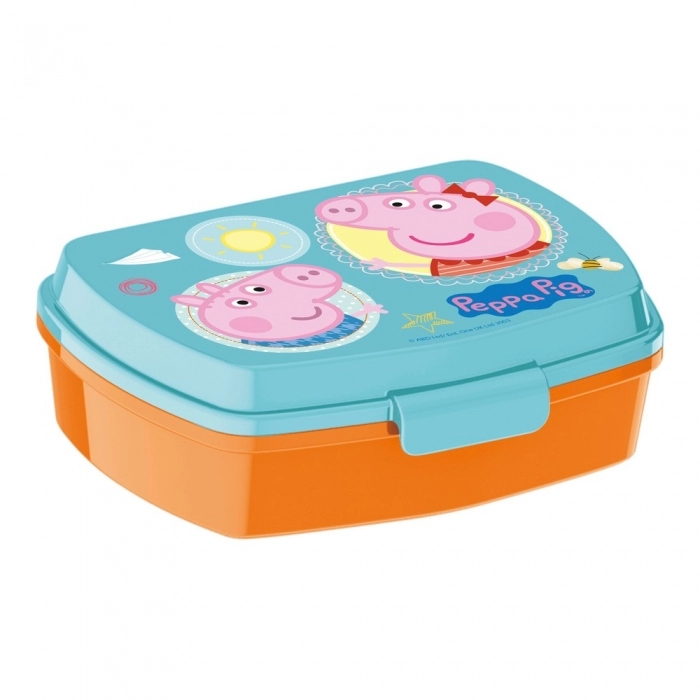 Fiambrera para Sandwich Peppa Pig Having fun Plástico Rosa claro (17 x 5.6 x 13.