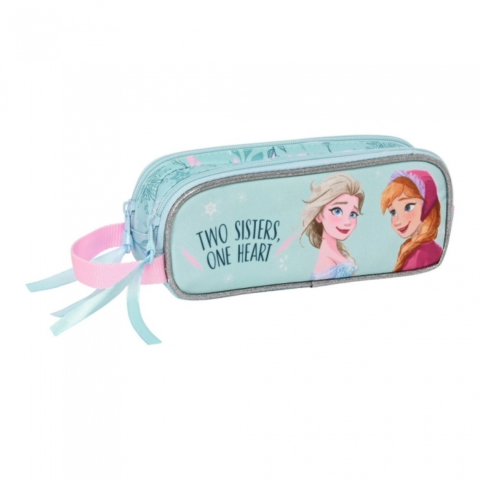 Estuche Escolar Frozen One Heart Verde Turquesa (21 x 8 x 6 cm)