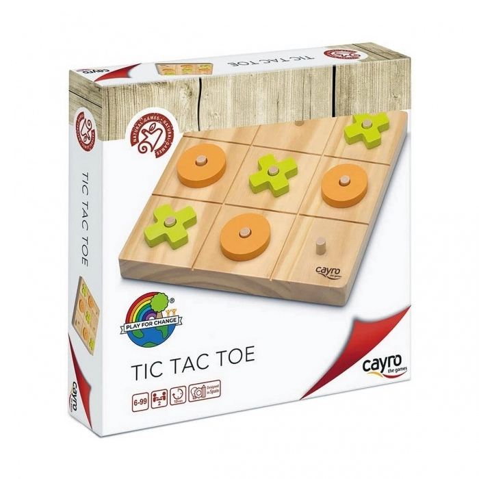 Juego Tres en Raya Cayro Tic Tac Toe Madera 20 x 20 x 4 cm