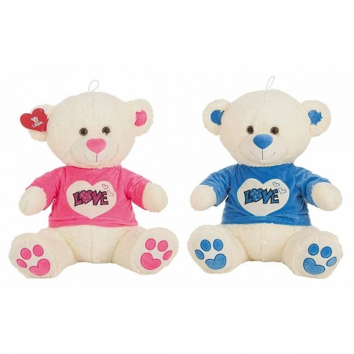 Oso de Peluche Love Beige Purpurina Camiseta 70 cm