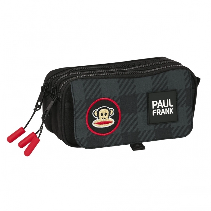 Portatodo Triple Paul Frank Campers Negro (21,5 x 10 x 8 cm)