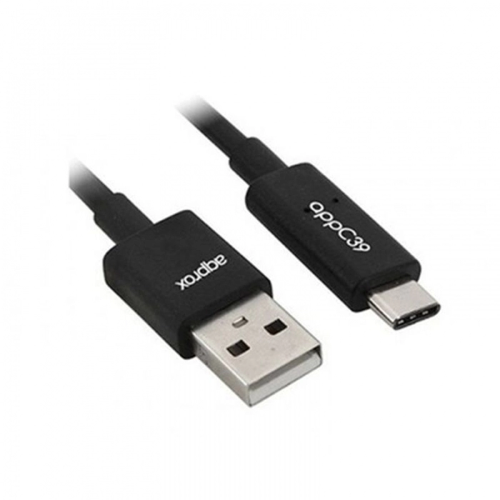 Cable USB A 2.0 a USB C approx! APPC39 1 m Negro