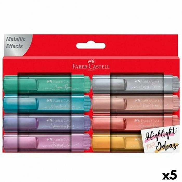 Set de Marcadores Faber-Castell Textliner 46 (5 Unidades)