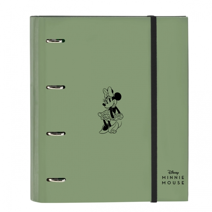 Carpeta de anillas Minnie Mouse Mint shadow Verde militar (27 x 32 x 3.5 cm)