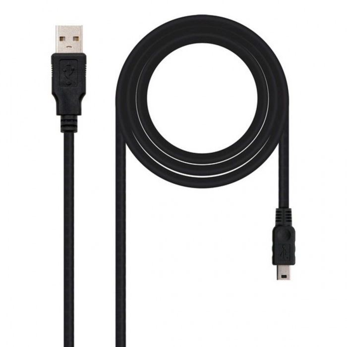 Cable USB 2.0 A a Mini USB B NANOCABLE 10.01.0403 3 m Negro