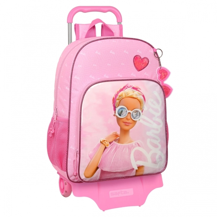 Comprar Mochila Escolar Con Ruedas Barbie Girl Rosa (33 X 42 X 14 Cm) ▷