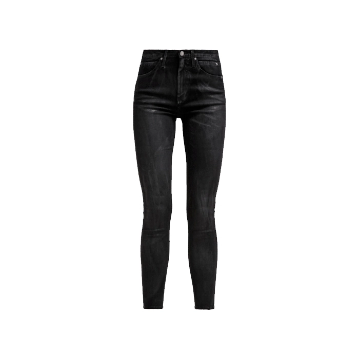 Pantalon Skinny Negro Pintado 