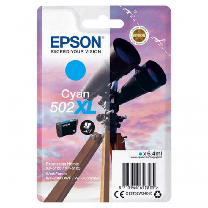 Cartucho de Tinta Original Epson 502XL Cian