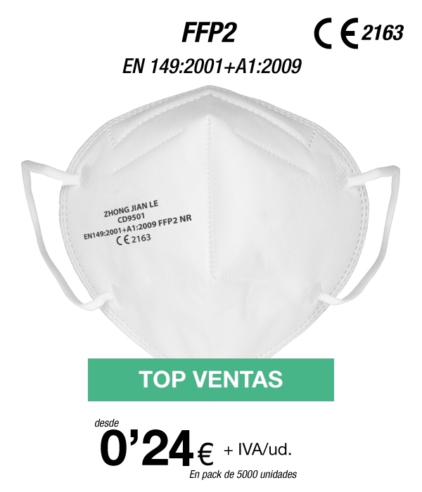 Mascarillas Autofiltrantes FFP2 5 Capas con certificación europea 2163-PPE-730 Mascarillas Autofiltrantes FFP2 5 Capas con certificación europea 2163-PPE-730