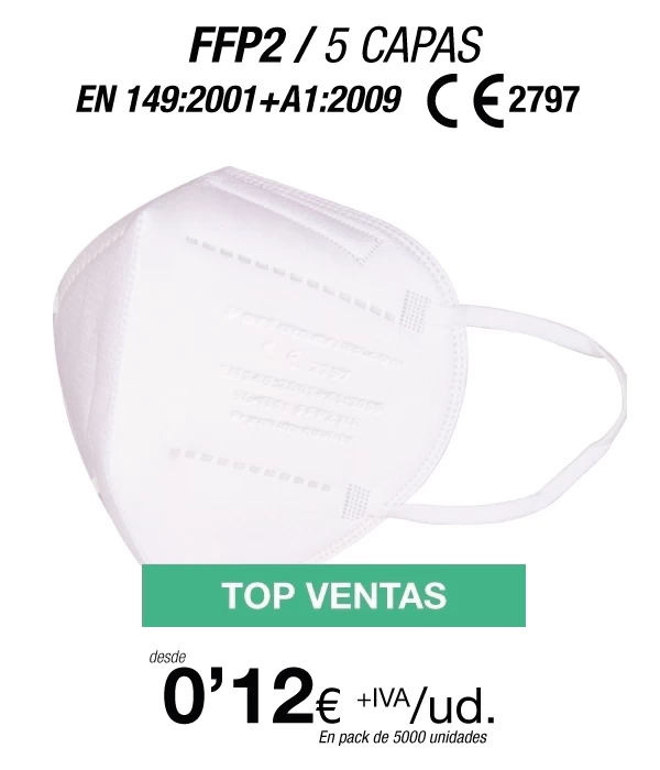 Mascarillas Autofiltrantes FFP2 5 Capas con certificación europea Mascarillas Autofiltrantes FFP2 5 Capas con certificación europea