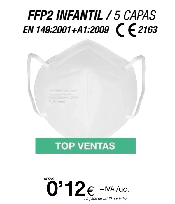 Mascarillas para Niños/as FFP2 Blancas Mascarillas para Niños/as FFP2 Blancas