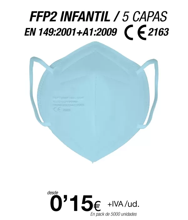 Mascarillas para Niños/as FFP2 Azul Mascarillas para Niños/as FFP2 Azul
