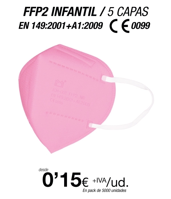 Mascarillas para Niños/as FFP2 Rosa Mascarillas para Niños/as FFP2 Rosa