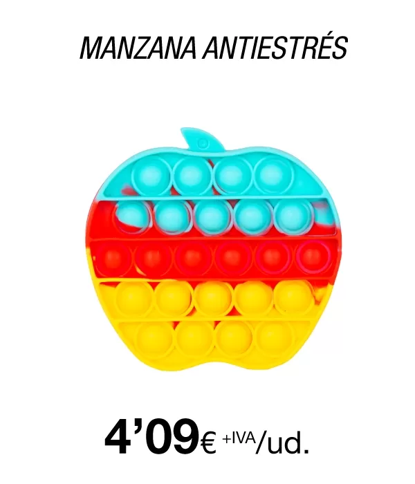 Juguete Sensorial AntiEstrés de Burbujas, Manzana multicolor