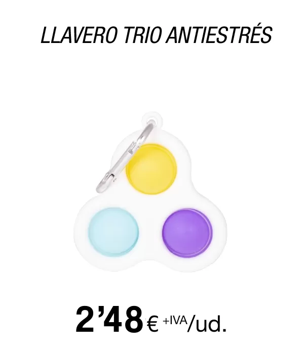 Llavero antistress 3 burbujas Llavero antistress 3 burbujas