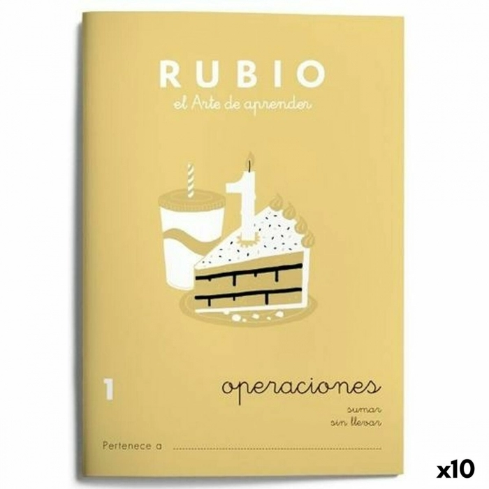 Cuaderno de matemáticas Rubio Nº1 A5 Español 20 Hojas (10 Unidades)