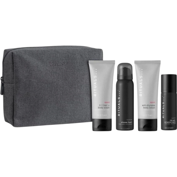 Set Rituals Homme Sport Foaming Shower Gel 50ml + 3 Productos + Neceser Set Rituals Homme Sport Foaming Shower Gel 50ml + 3 Productos + Neceser