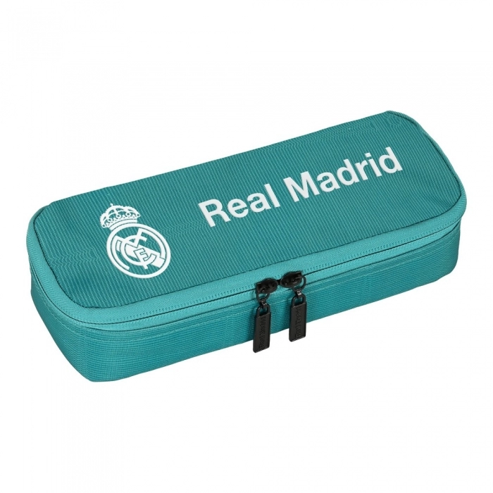 Comprar Estuche Escolar Real Madrid C.F. Blanco Verde Turquesa (22 X 5 X 8  Cm) ▷