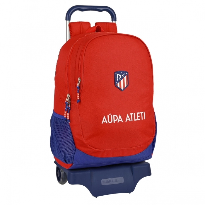Comprar Mochila Escolar Con Ruedas Atlético Madrid Rojo Azul