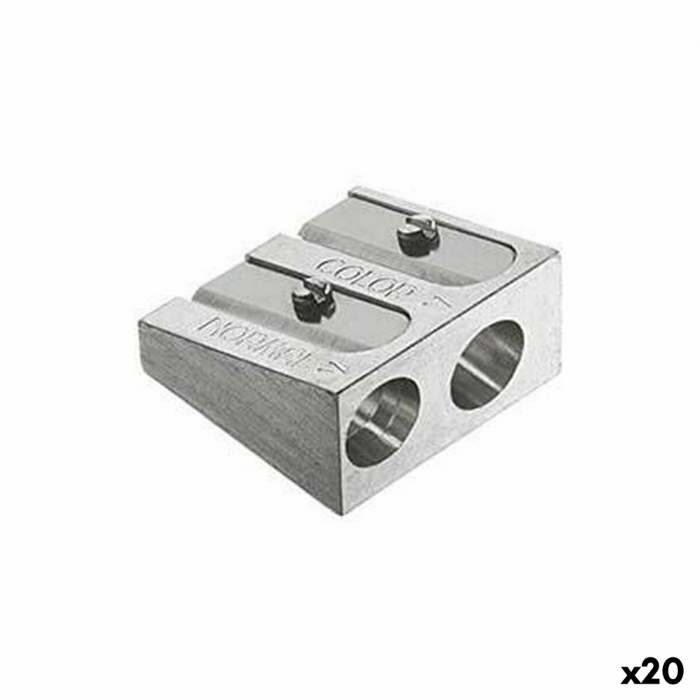 Sacapuntas Faber-Castell Plateado Metal (20 Unidades)