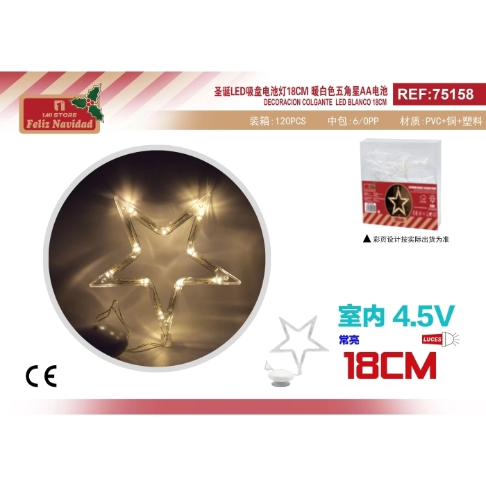 DECORACION COLGANTE LED BLANCO 18CM COLOR CÁLIDO DECORACION COLGANTE LED BLANCO 18CM COLOR CÁLIDO