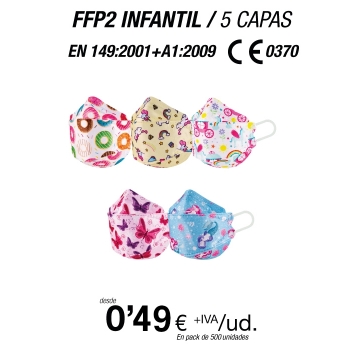 FFP2 Infantil Nuevo Surtido Niña concertificacion europea FFP2 Infantil Nuevo Surtido Niña concertificacion europea
