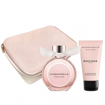 Set Mademoiselle Rochas 90ml + Body Lotion 100ml + Pouch