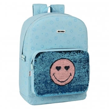 Mochila Escolar Smiley Little Dreamer Azul claro