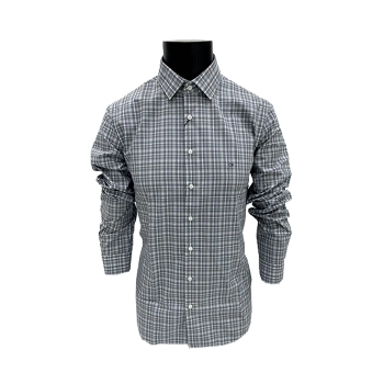 Camisa a Cuadros Azules Slim Fit 