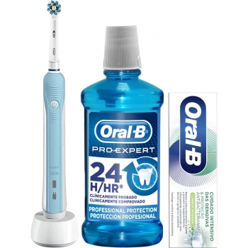 Set Cepillo Eléctrico Pro 1 700 + Enjuage Bucal 500ml + Dentífrico 75ml
