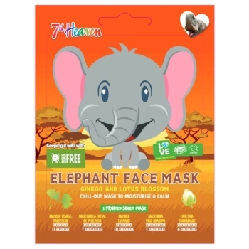 Elephant Face Mask Ginko and Lotus Blossom