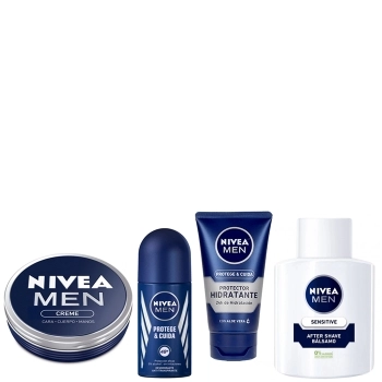 Set men cuidado completo 100ml + RollOn 50ml + Hidratante 75ml + Creme 75ml