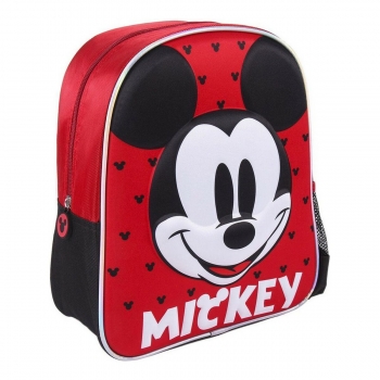 Mochila Escolar 3D Mickey Mouse Rojo (25 x 31 x 10 cm)