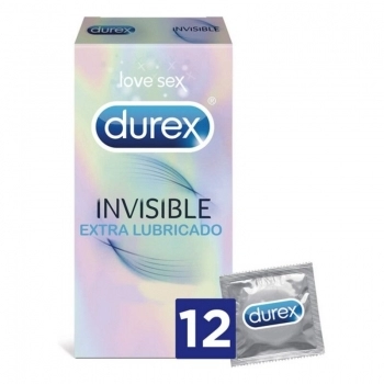 Preservativos Invisibles Extra Lubricados Durex (12 uds)