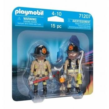 Figuras Articuladas Playmobil 71207 Bombero 15 Piezas Duo