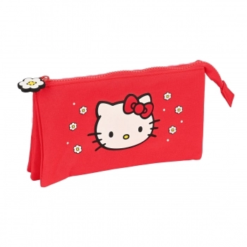 Portatodo Triple Hello Kitty Spring Rojo (22 x 12 x 3 cm)